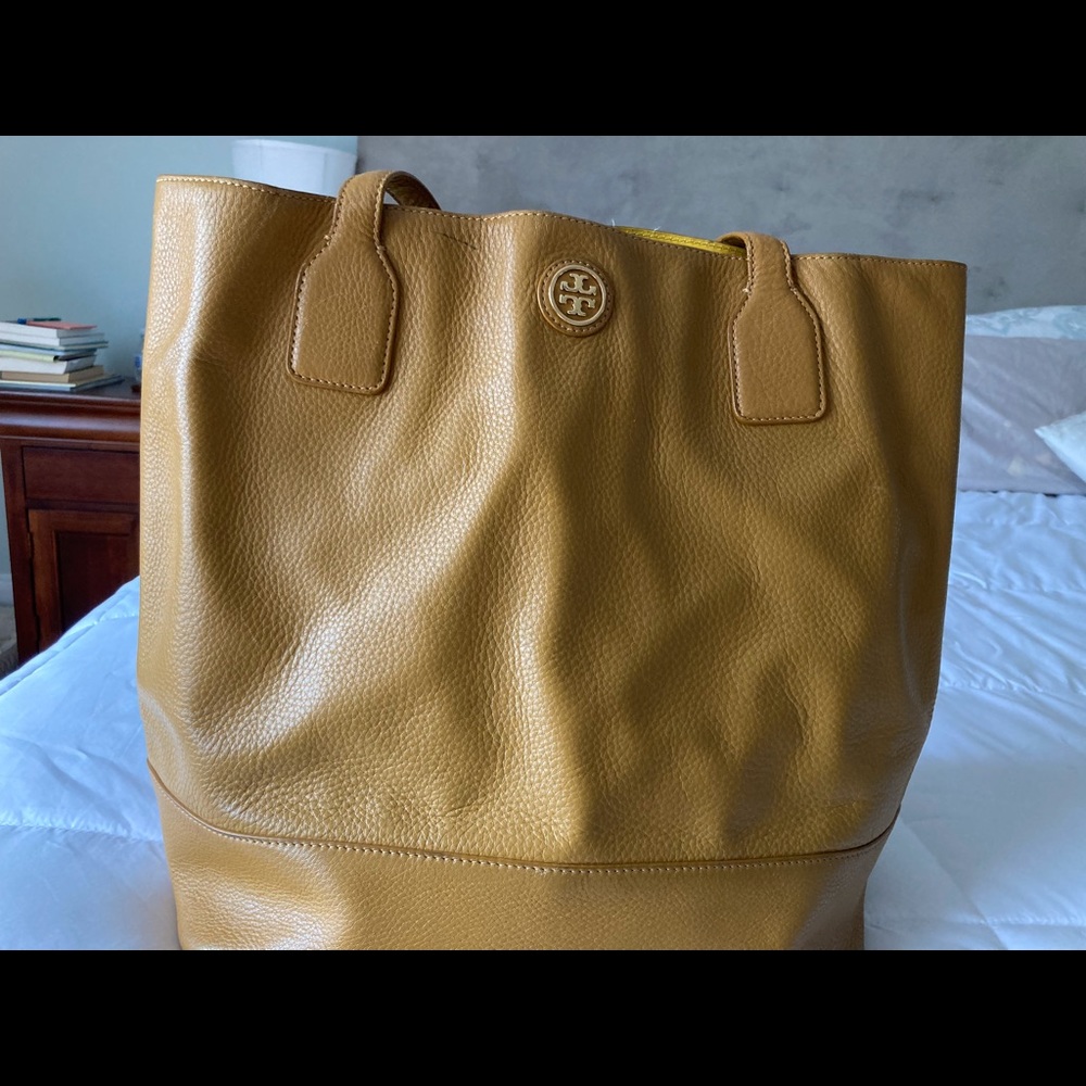 Tory Burch Mustard Yellow tote bag